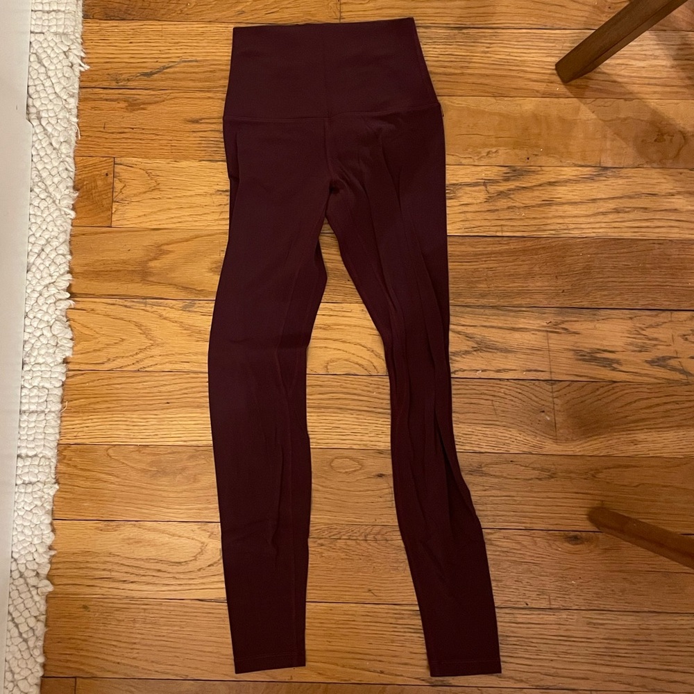 Lululemon Align Leggings, Maroon, Size 4